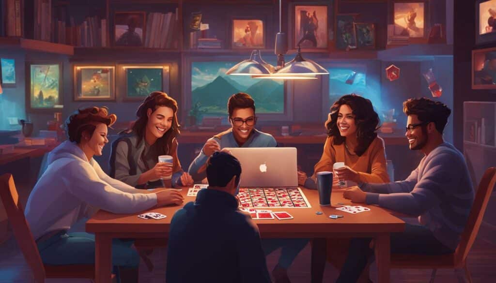 online card games for distant friends